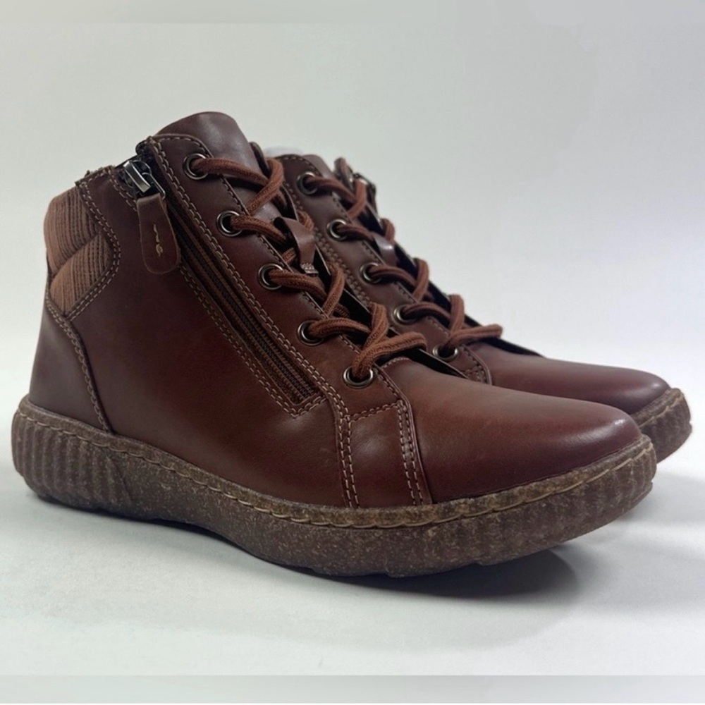 Clarks Caroline Park Brown Tan Womens Size 6 Boots Shoes Zipper Comfort 26179525